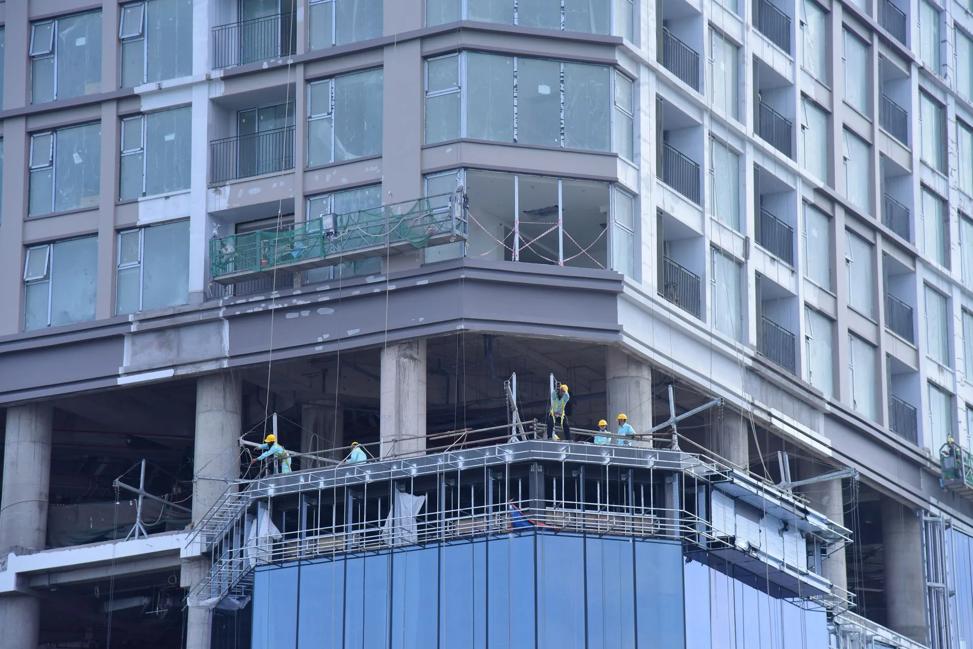 Multi-storey concrete building under construction